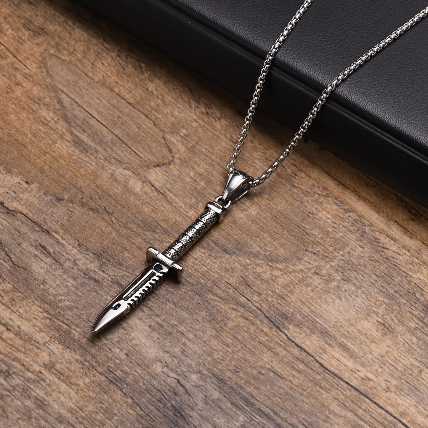 Vnox Cool Steel Stiletto Pendant Necklaces