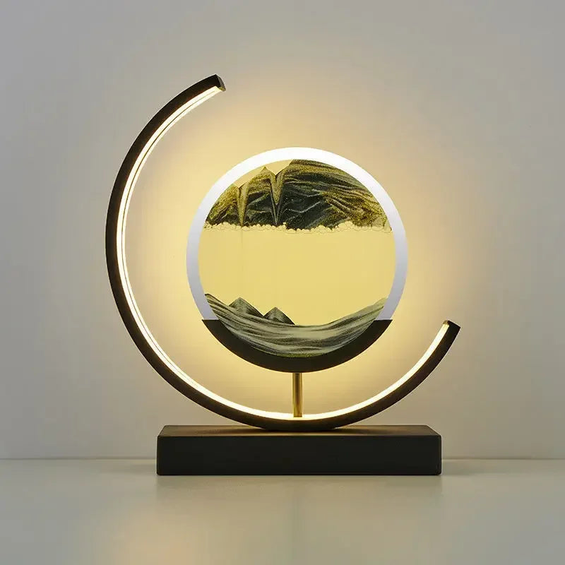 LED quicksand hourglass - Unique Art With Night Light