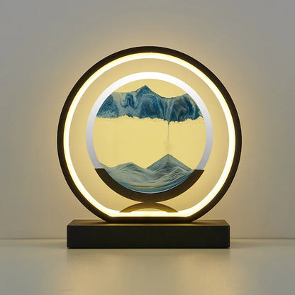 LED quicksand hourglass - Unique Art With Night Light