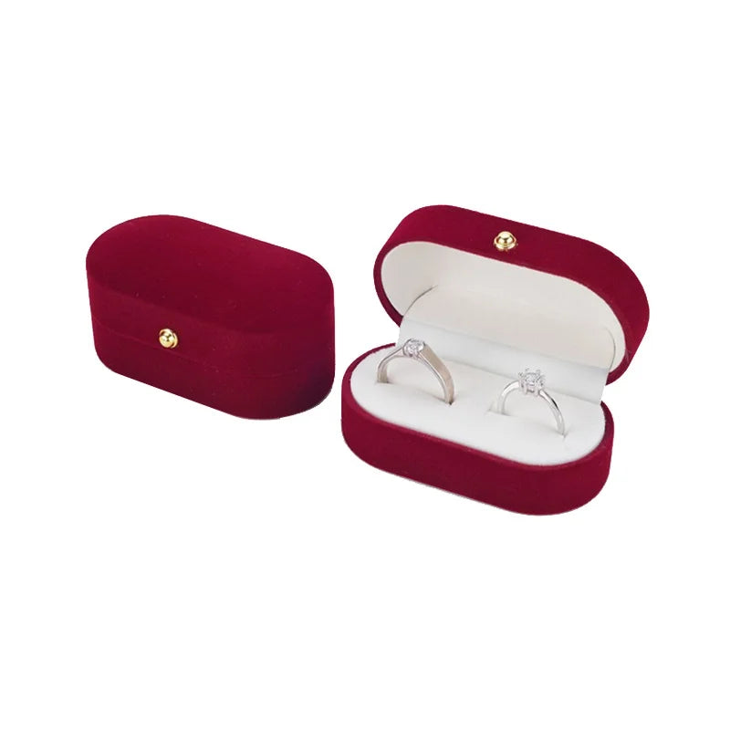 Velvet Double Ring Jewelry Case