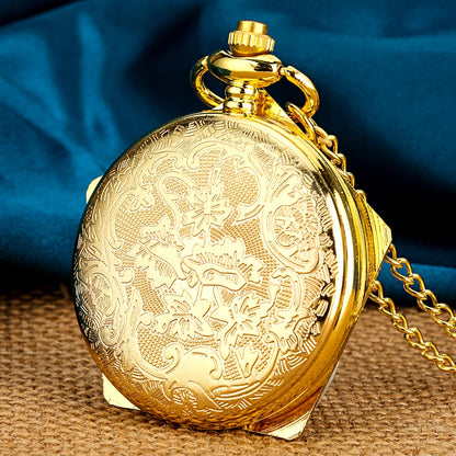 YISUYA HP Trolleys Magic Chocolate Quartz Pocket Watch