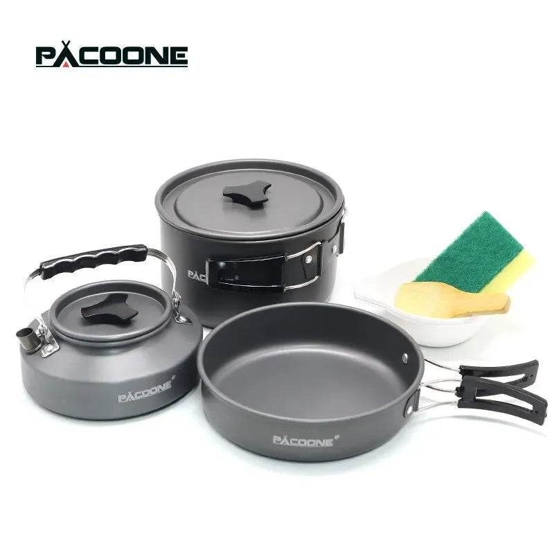 PACOONE Portable Outdoor Cookware Set