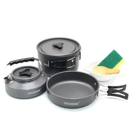 PACOONE Portable Outdoor Cookware Set