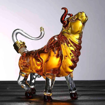 Luxury Glass Bull Shaped Decanter- 1000 ml / 33.81 oz capacity