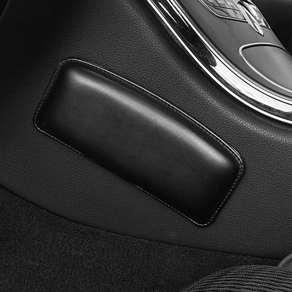 Leather Knee Pad for Car Interior - 18X8.2cm- Comfortable Elastic Cushion with Memory Foam.