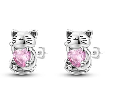 MISEFF Luxury Cat Style S925 Silver Earrings