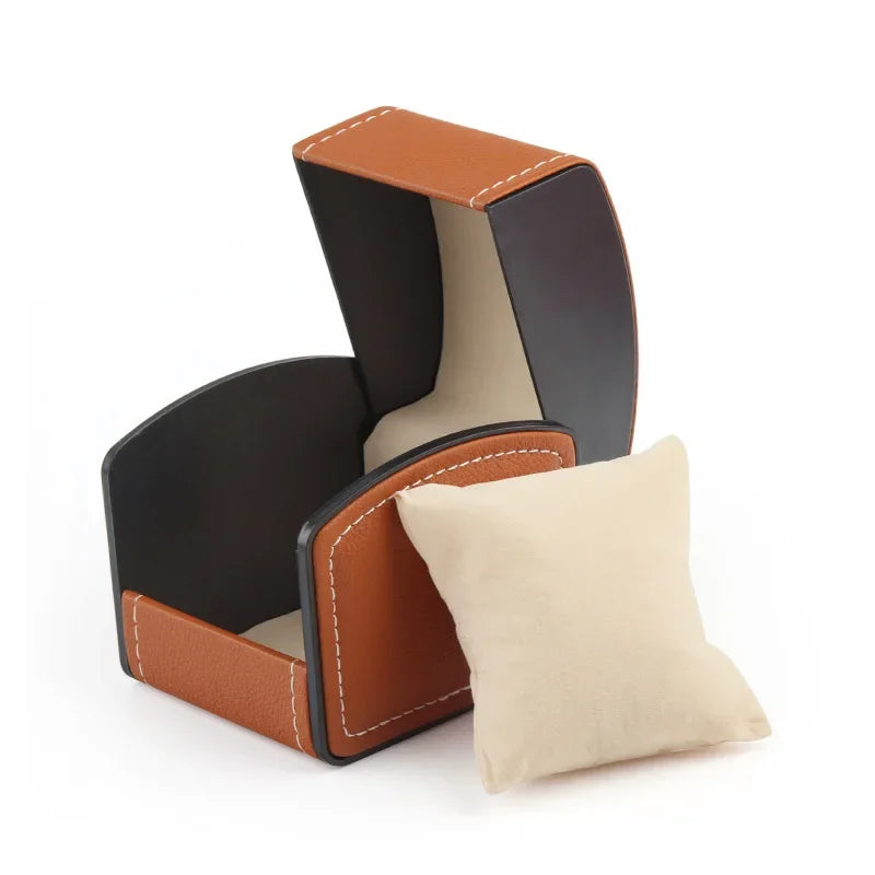 CAOWTAN Portable PU Leather Universal Case With Removable Leather Pillow.