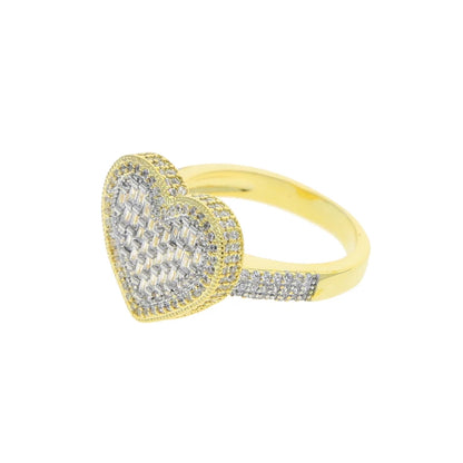 IDOWAITTING Different Variety Iced Out Heart Ring Micro Paved Cubic Zirconia & S925 Silver Rings