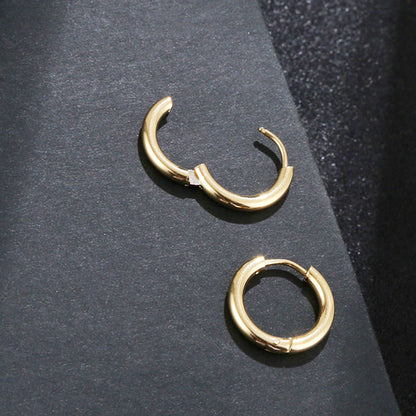 1 Pairs Multi  Black/Gold & Silver Colour Stainless Steel Earring