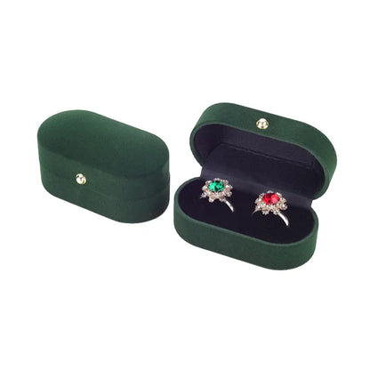 Velvet Double Ring Jewelry Case