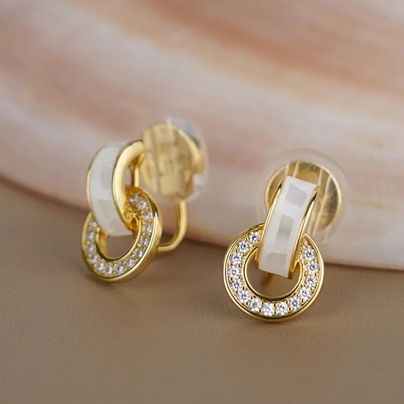 Multiple Style Exquisite Circle Stud Earrings