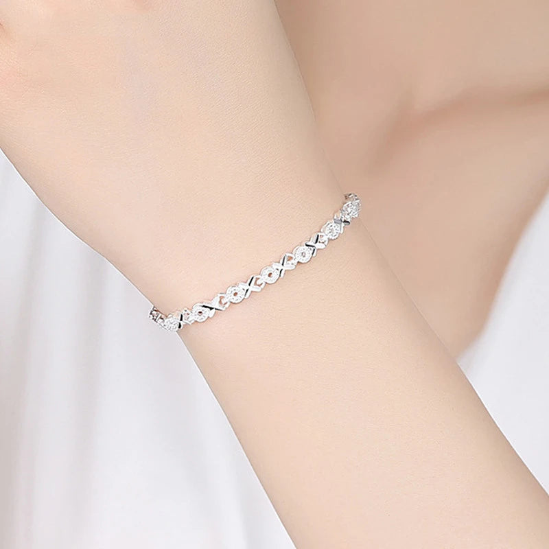 Quality Multiple Style Silver Bracelets For Women - 925 Sterling