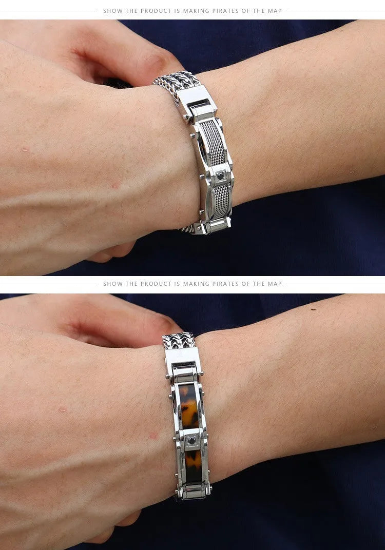 Fashionable and Trendy Bracelet - High-quality Stainless Steel Electroplated Inlaid Zirconia