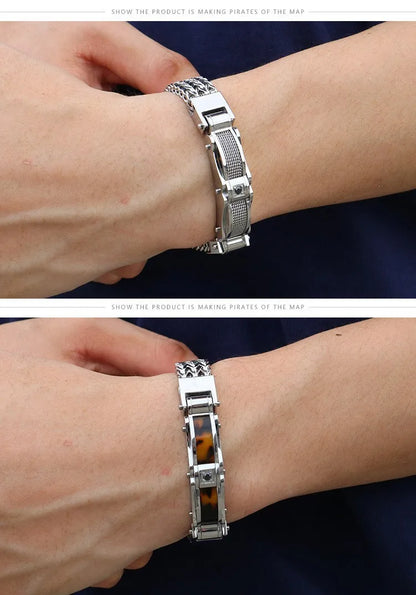 Fashionable and Trendy Bracelet - High-quality Stainless Steel Electroplated Inlaid Zirconia