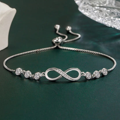 Silver pretty Crystal Bracelets for Women - 925 Sterling