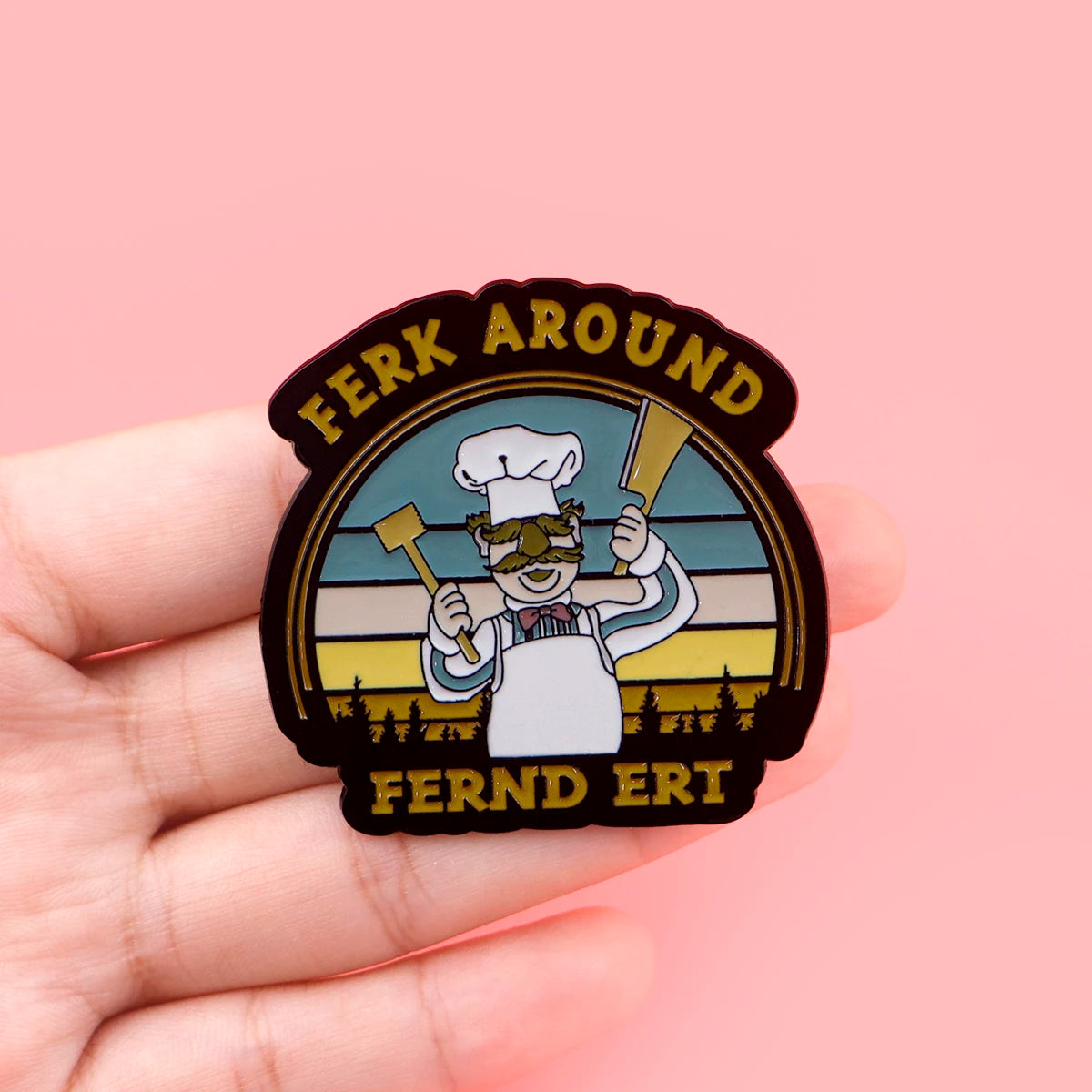 Swedish Chef Enamel Pin Funny Quotes Brooch Pines Lapel Pins Badge on Backpack Clothing Accessories Fashion Jewelry Gifts