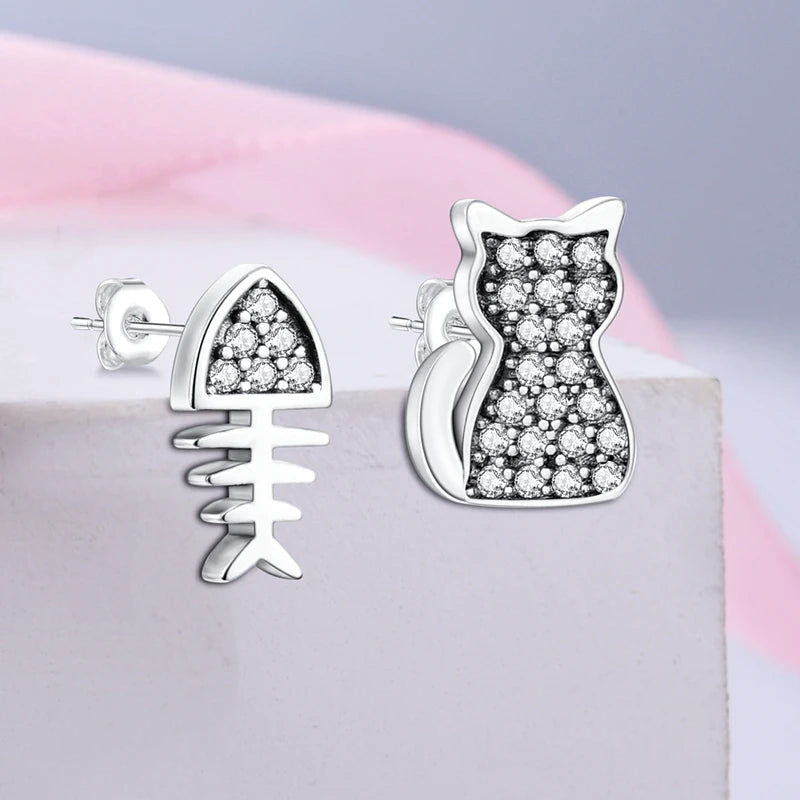 MISEFF Luxury Cat Style S925 Silver Earrings