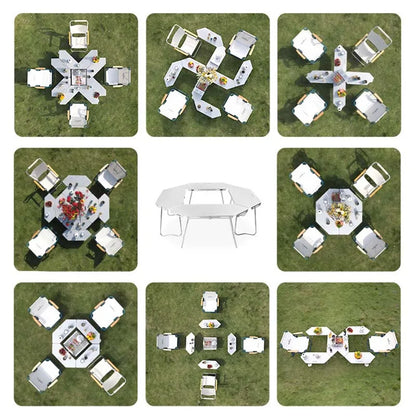 HOMFUL Multicombination Outdoor Aluminum Alloy Or 201 Stainless Steel Table