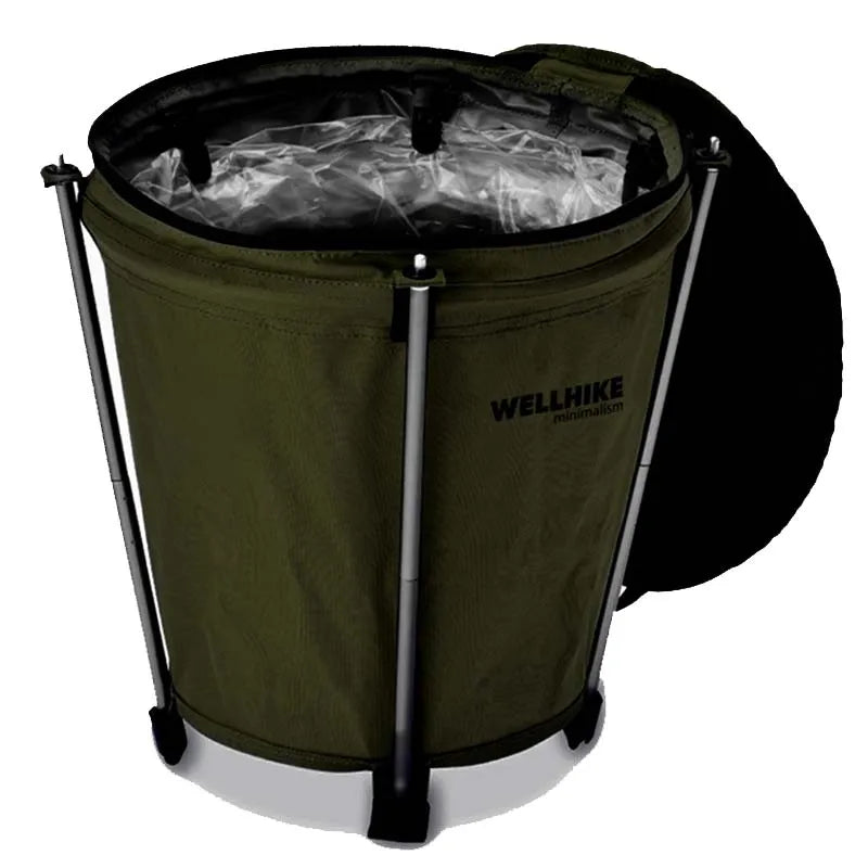 Outdoor Lightweight & Collapsible Oxford Cloth Camping Trash Can