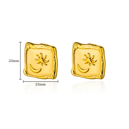 Multiple Styles Golden Colour Stainless Steel Earrings