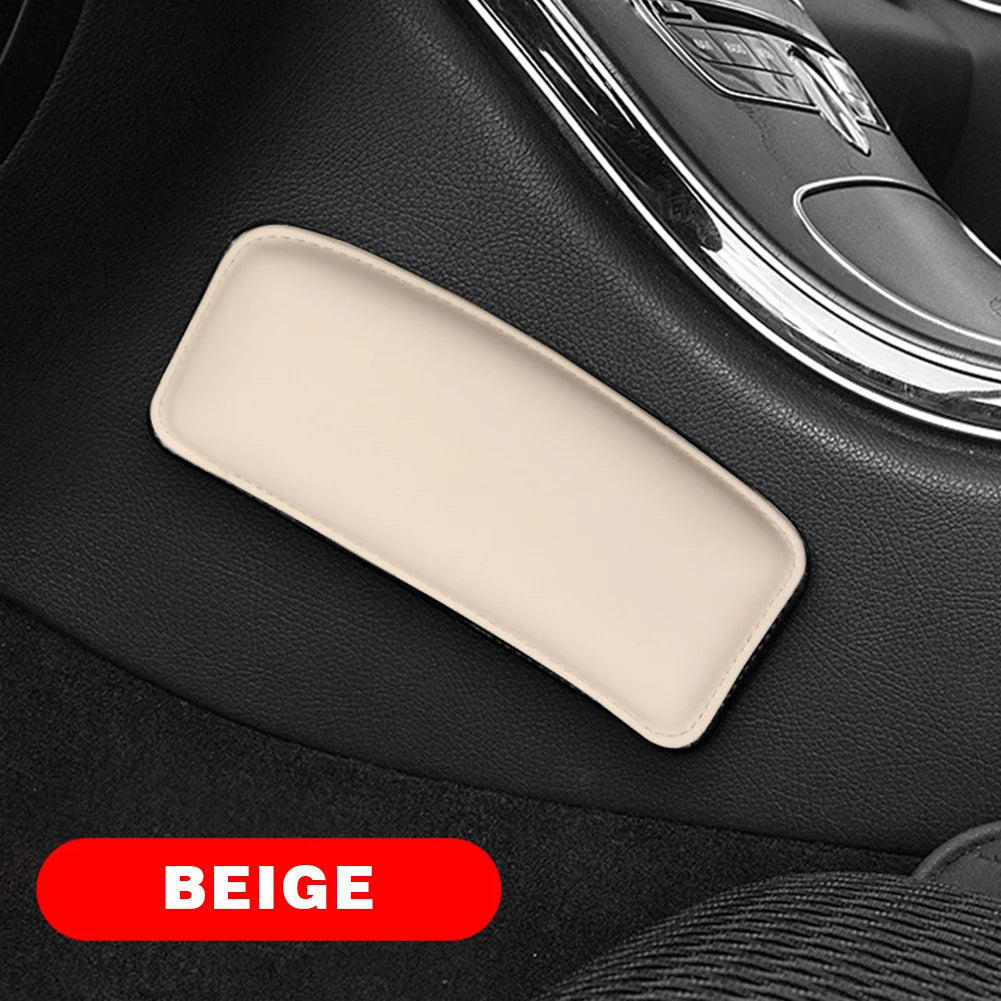 Leather Knee Pad for Car Interior - 18X8.2cm- Comfortable Elastic Cushion with Memory Foam.