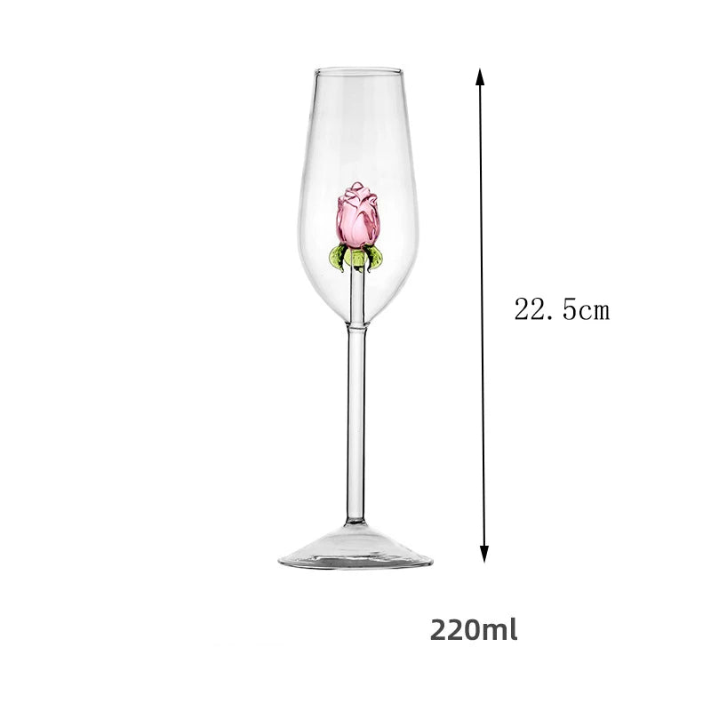 Stylish Cocktail, Goblet, Flamingo And Rose Drinking Glasses