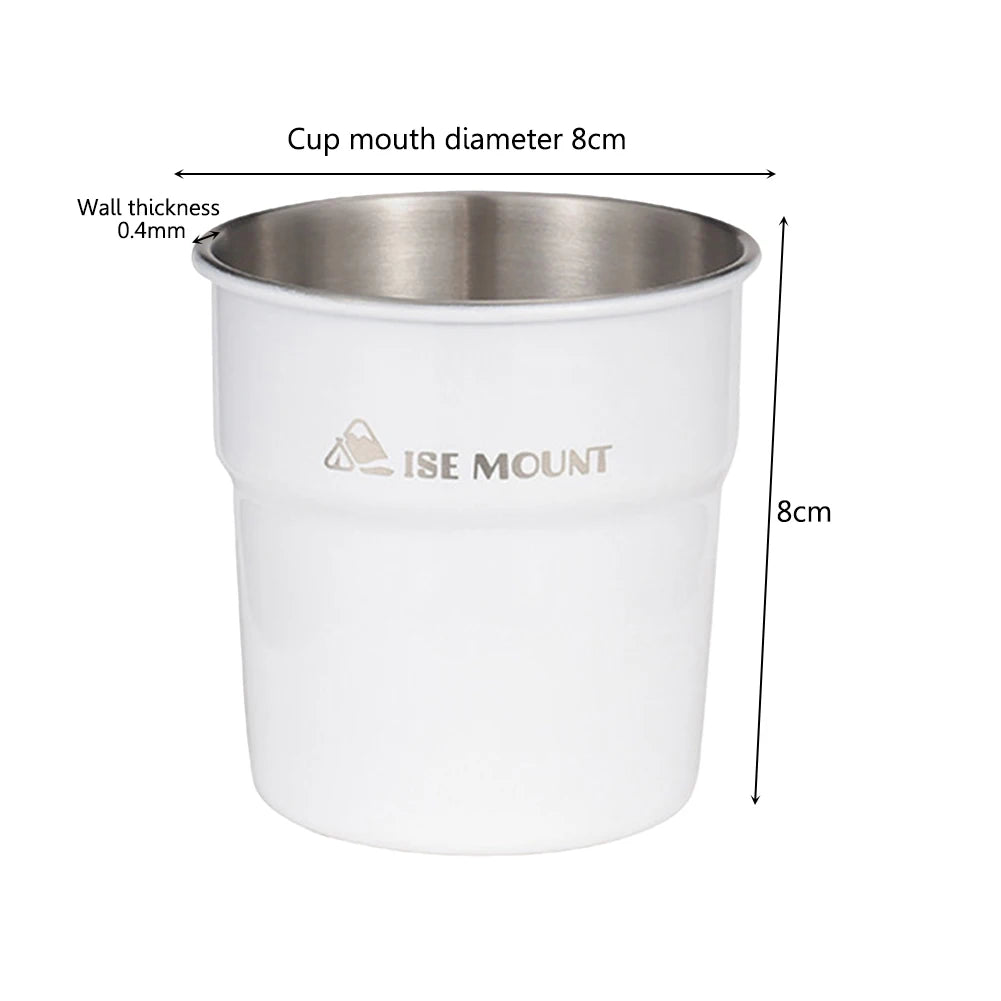 ISE MOUNT Outdoor 300ml Stainless Steel Cups