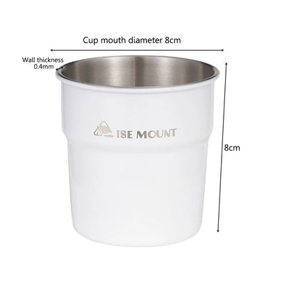 ISE MOUNT Outdoor 300ml Stainless Steel Cups