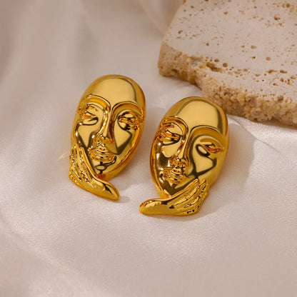 Multiple Styles Golden Colour Stainless Steel Earrings