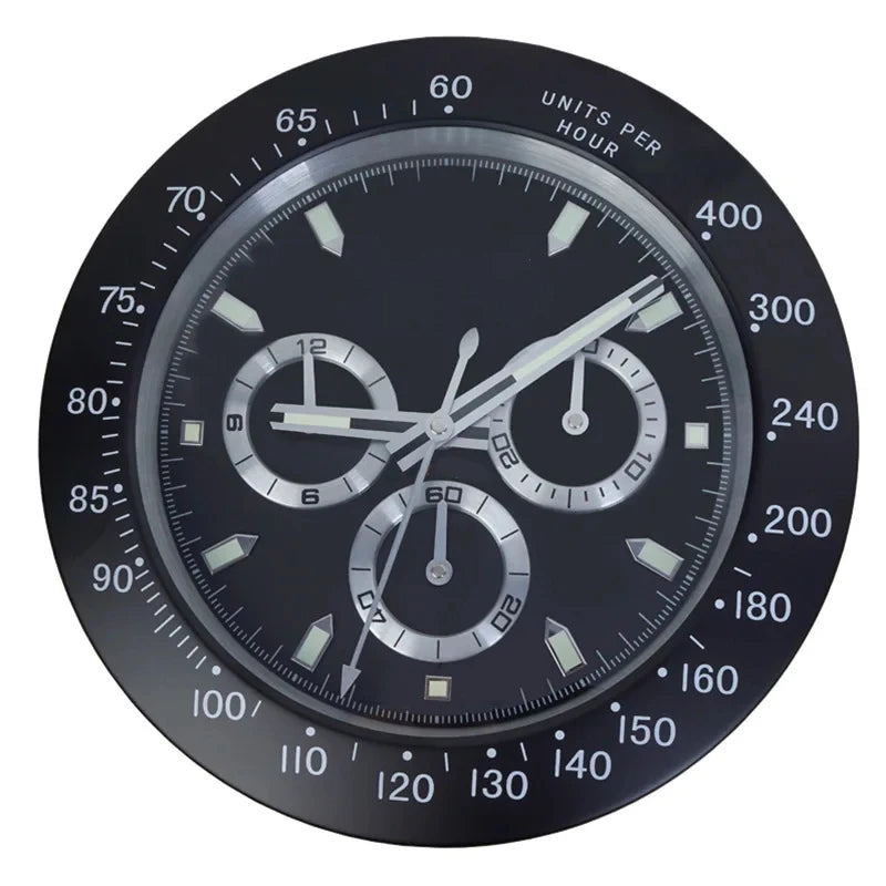 Luxury Designer Metal Wall Clock - 35CM & Luminous