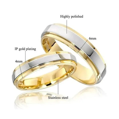 Fashion Simple Design Titanium Steel Couple Rings For Men Women High Quality Stainless steel Wedding Rings Anniversary Jewelry