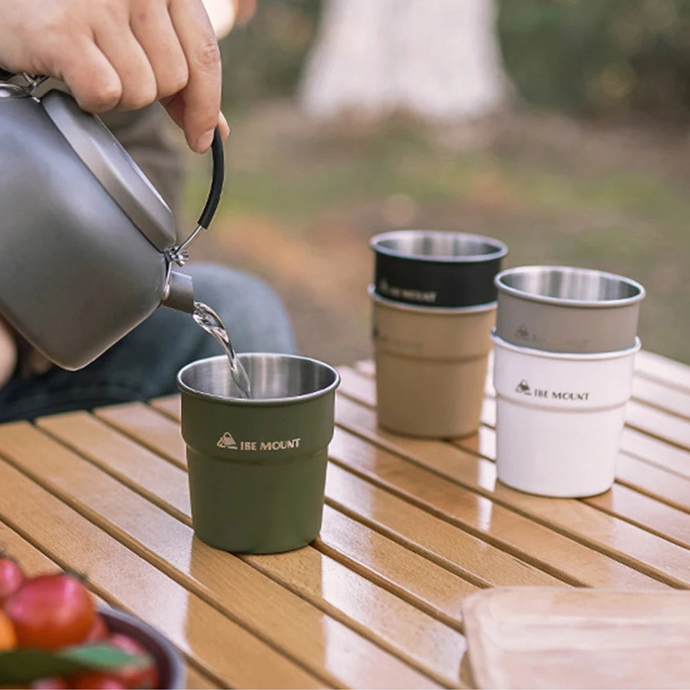 ISE MOUNT Outdoor 300ml Stainless Steel Cups