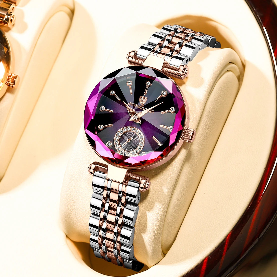 POEDAGAR Woman Luxury style Stainless Steel Quartz Watch - Waterproof, Luminous, Date And Box