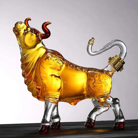 Luxury Glass Bull Shaped Decanter- 1000 ml / 33.81 oz capacity