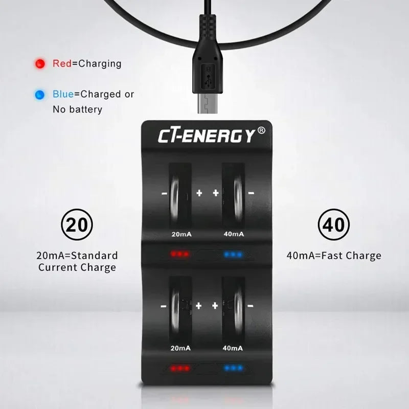 8 Slot Lithium Coin Battery Smart Charger For 1220 1240 1620 1632 2032 2025 2016 2430 2440 2450 2477 Travel Portable Charger