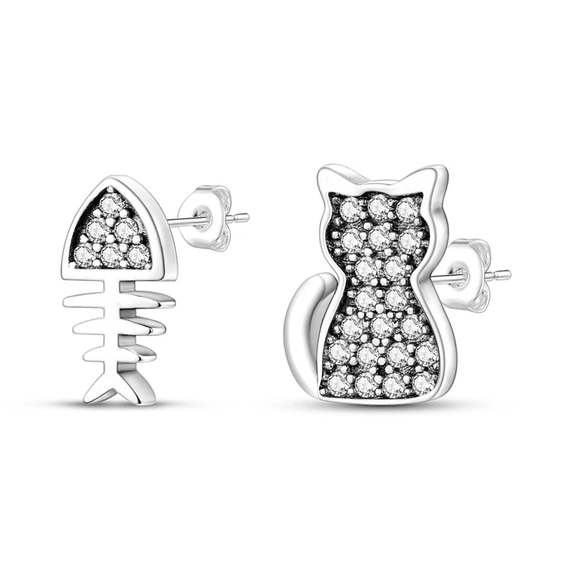 MISEFF Luxury Cat Style S925 Silver Earrings