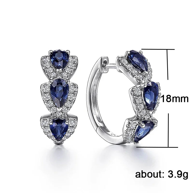 Huitan Luxury  Multiple Style Zirconia Hoop & Other Style Earrings