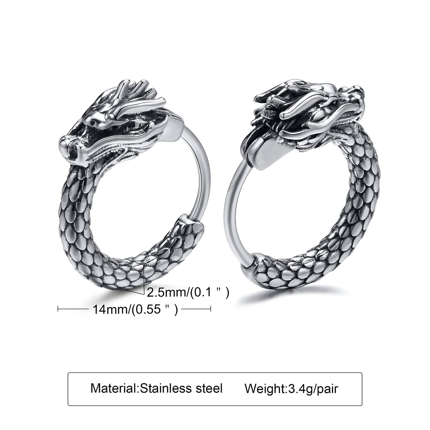 Mprainbow Multiple style Stainless Steel Hoop Earrings