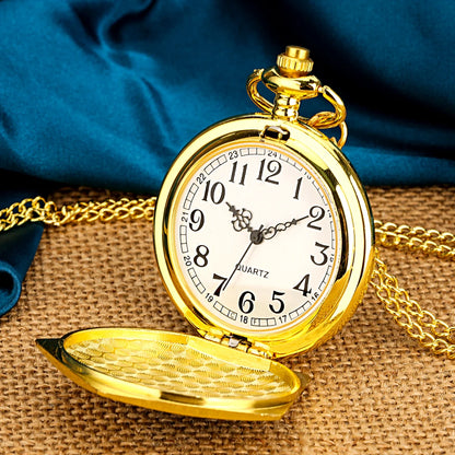 YISUYA HP Trolleys Magic Chocolate Quartz Pocket Watch