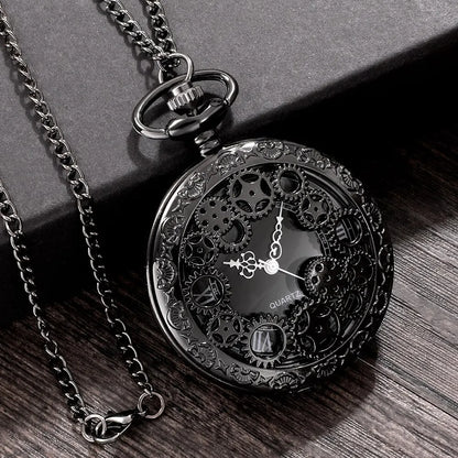 Steampunk Copper Vintage - Hollow Quartz Pocket & Necklace watch Pendant