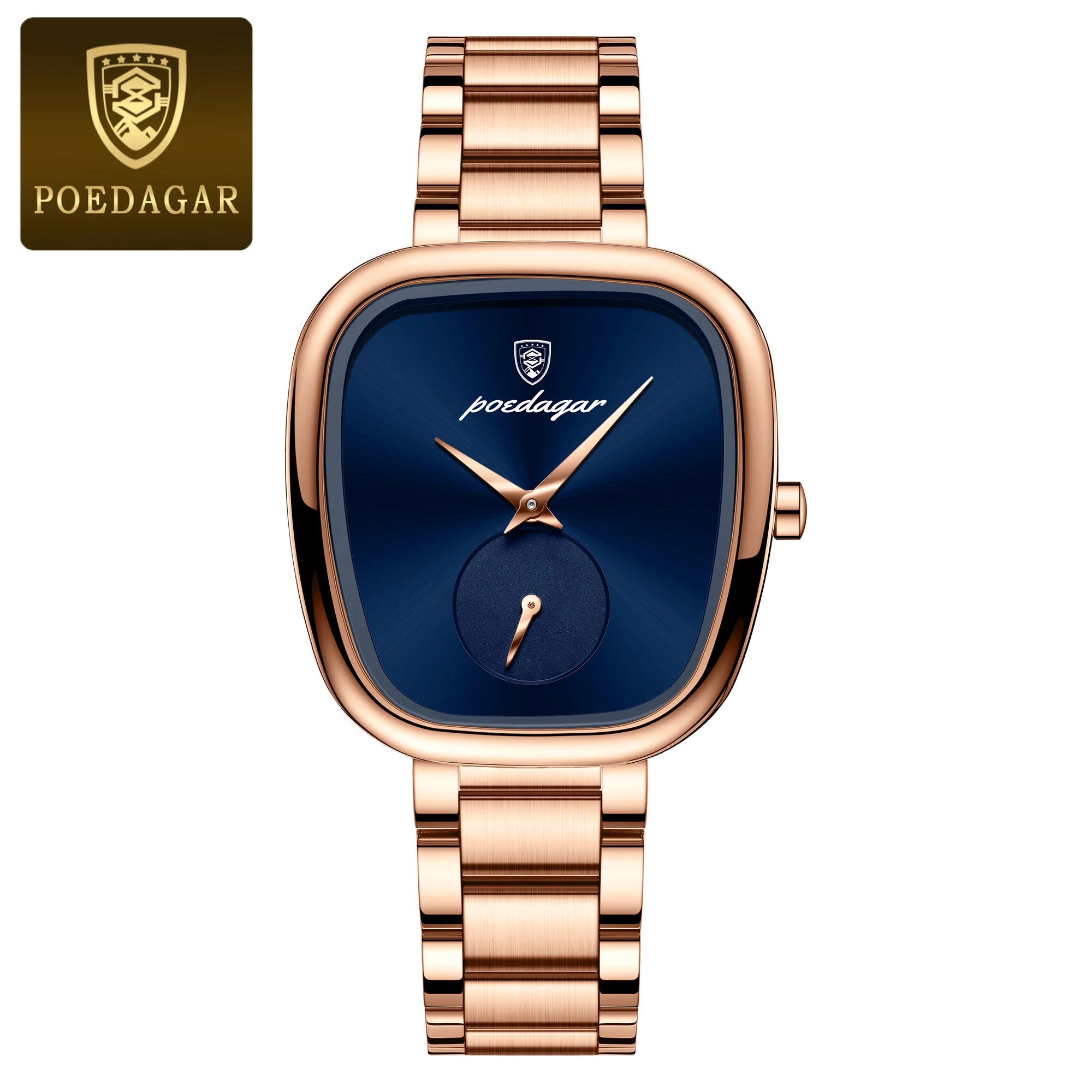 POEDAGAR Woman Luxury style Stainless Steel Quartz Watch - Waterproof, Luminous, Date And Box