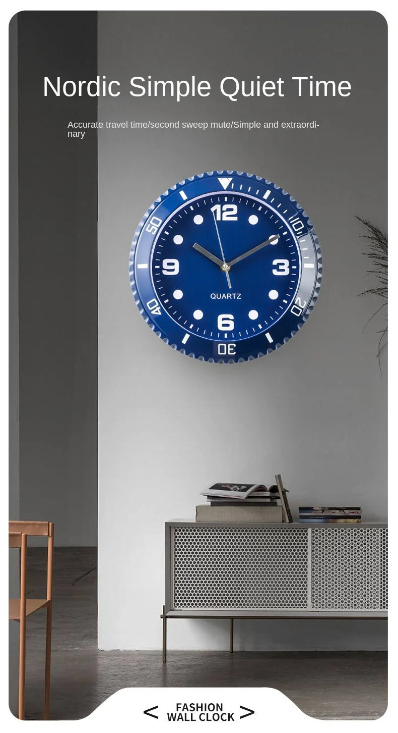 NIBOSI Luxury Wall Clock Modern Design withSilent Quartz Needle