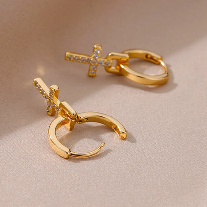 Multiple Styles Golden Colour Stainless Steel Earrings