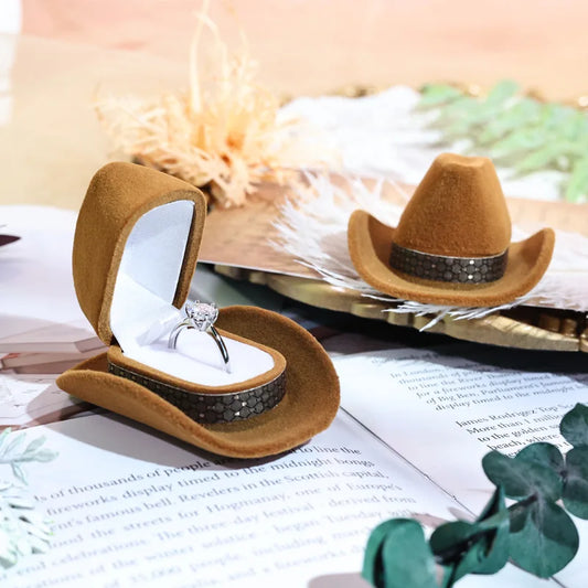 Western Cowboy Hat Ring Box