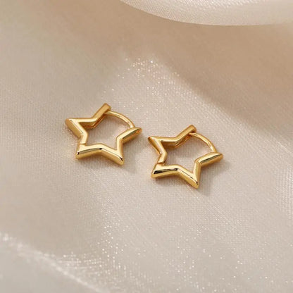 Multiple Styles Golden Colour Stainless Steel Earrings