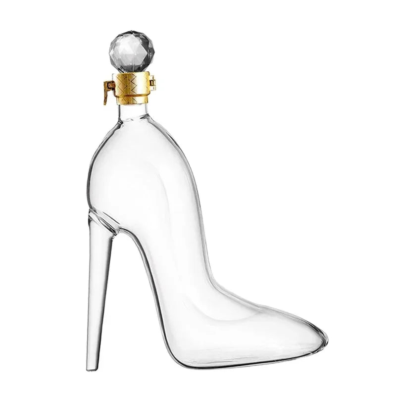 350ml and 700ml High-heeled Shoe Decanter - Empty Bottle, Glass Thickened Decanter