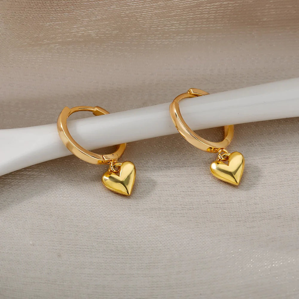 Multiple Styles Golden Colour Stainless Steel Earrings