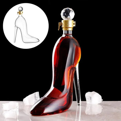 350ml and 700ml High-heeled Shoe Decanter - Empty Bottle, Glass Thickened Decanter