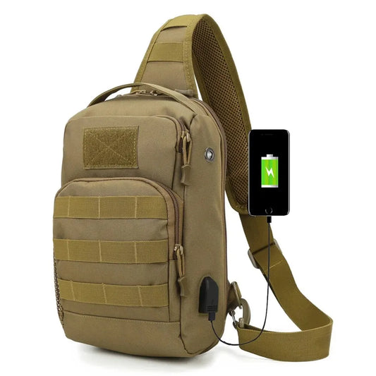 Furukroa Outdoor Shoulder Bag With USB Charging Port