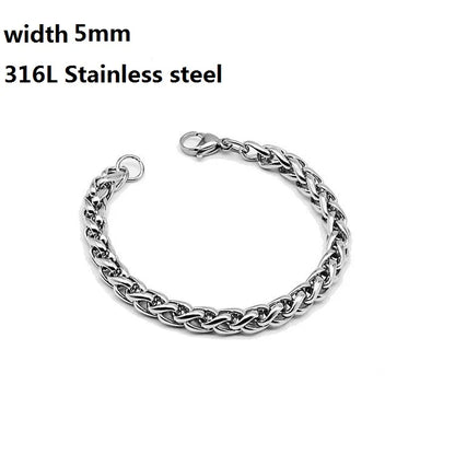 Figaro Stainless Steel Cuban Chain Bracelets